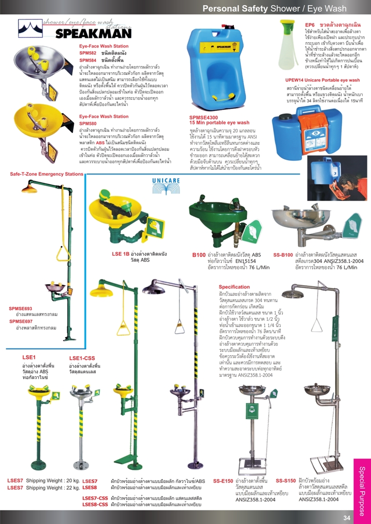 อ่างล้างตาฉุกเฉิน อ่างแสตนเลสทรงกลม ขวดล้างตาฉุกเฉิน สถานีจ่ายน้ำล้างตา ปี2558