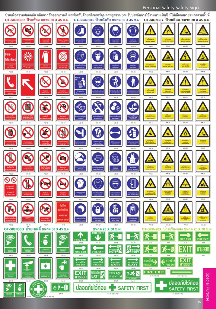 ป้ายเพื่อความปลอดภัย ป้ายเตือน ป้ายเรืองแสง ป้ายเซฟตี้ ป้ายปลอดภัยไว้ก่อน ปี2558