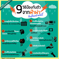 9 วิธีป้องกันตัวจากฟ้าผ่ารับมือหน้าฝน จากกระทรวงสาธารณสุข