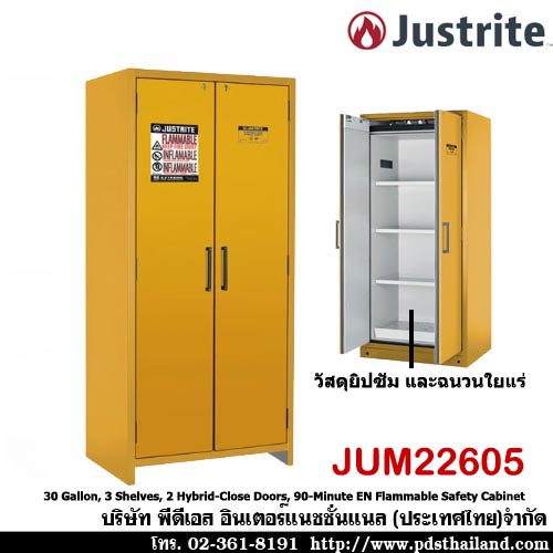 ตู้เก็บสารเคมีไวไฟ 30 แกลลอน รหัส JUM22605